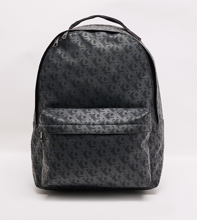 MATTE Monogram Patterned Closure Backpack