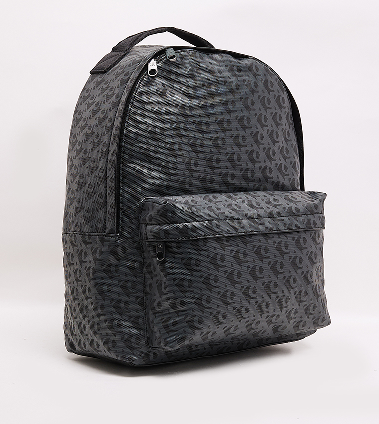 MATTE Monogram Patterned Closure Backpack