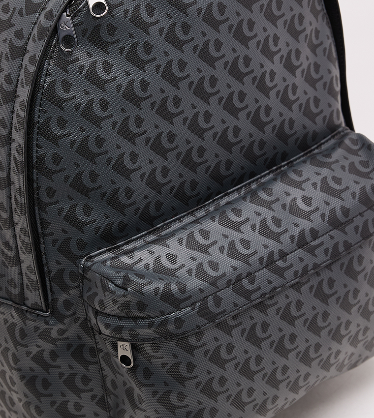 MATTE Monogram Patterned Closure Backpack