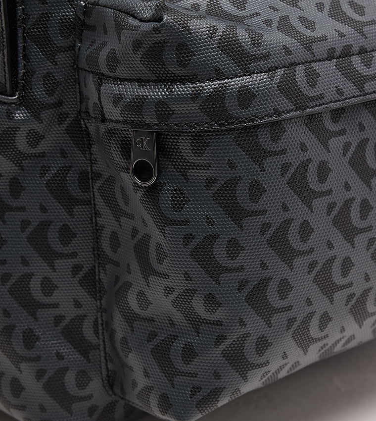 MATTE Monogram Patterned Closure Backpack