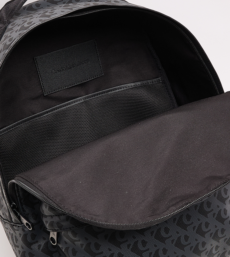 MATTE Monogram Patterned Closure Backpack