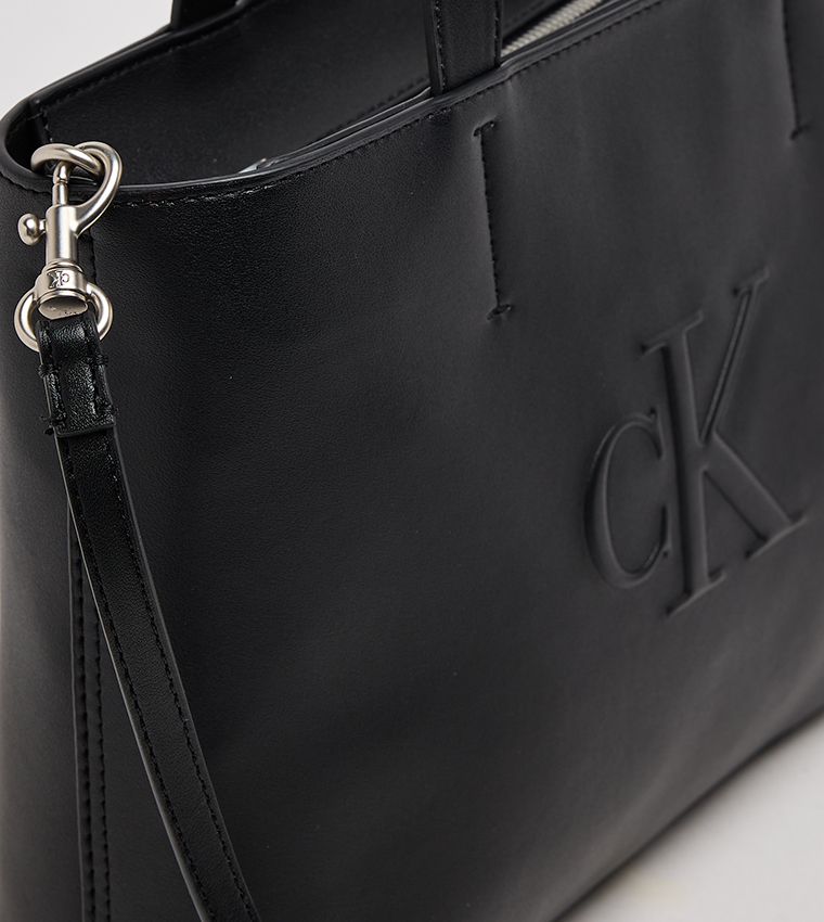 Monogram Embossed Tote Bag