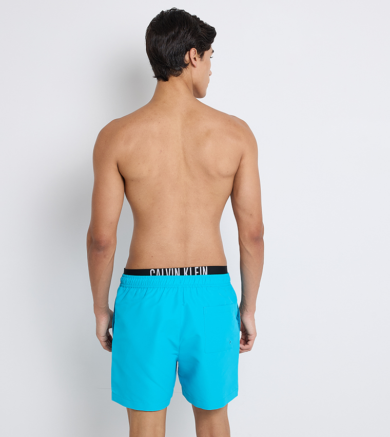 Drawstring Waist Swim Shorts