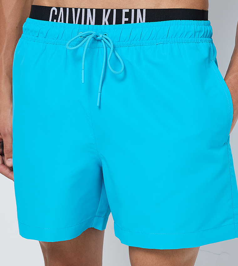 Drawstring Waist Swim Shorts