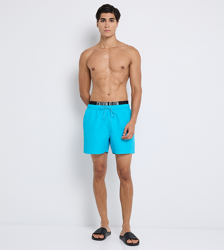 Drawstring Waist Swim Shorts
