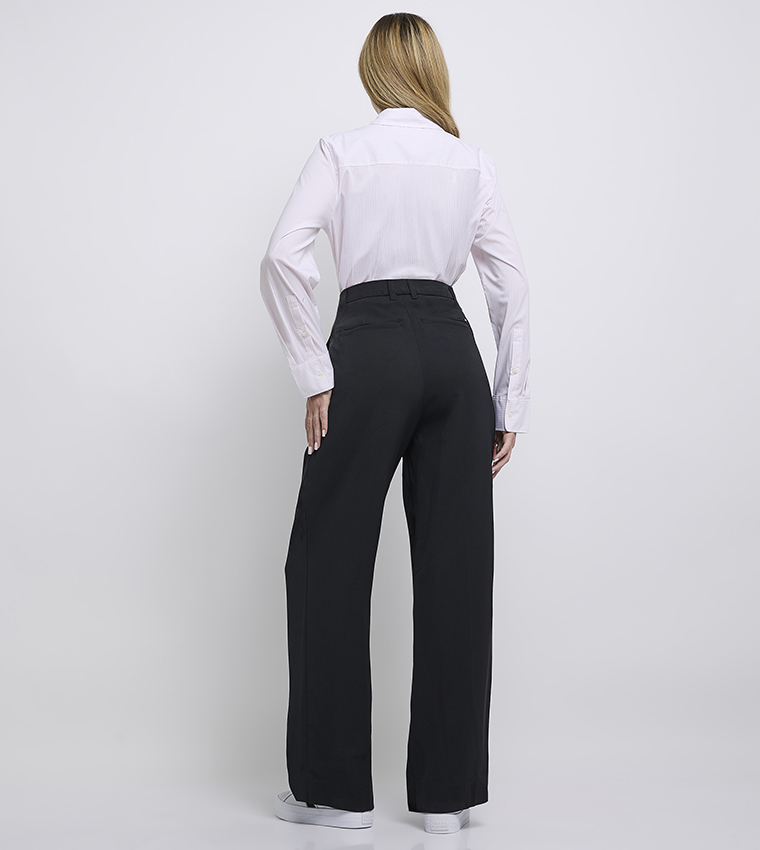 Pleated Relaxed Fit Casual Trousers
