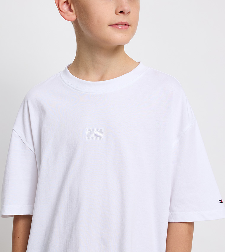 Flag Embroidery Detail Short Sleeves T-Shirt
