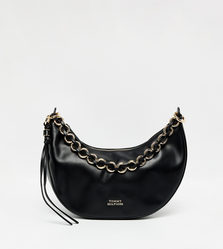 Textured Leather Shoulder Bag