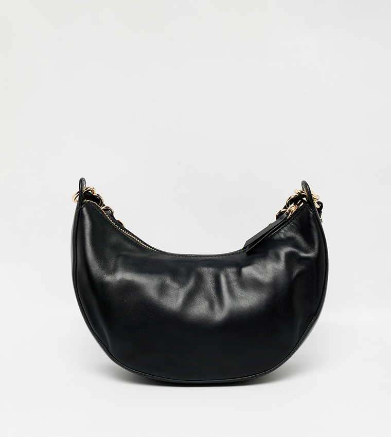 Textured Leather Shoulder Bag