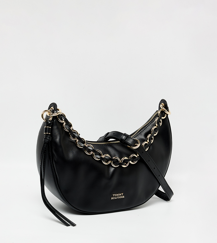 Textured Leather Shoulder Bag