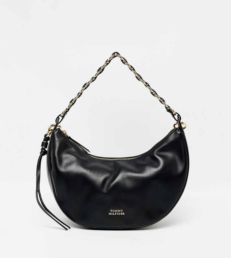 Textured Leather Shoulder Bag