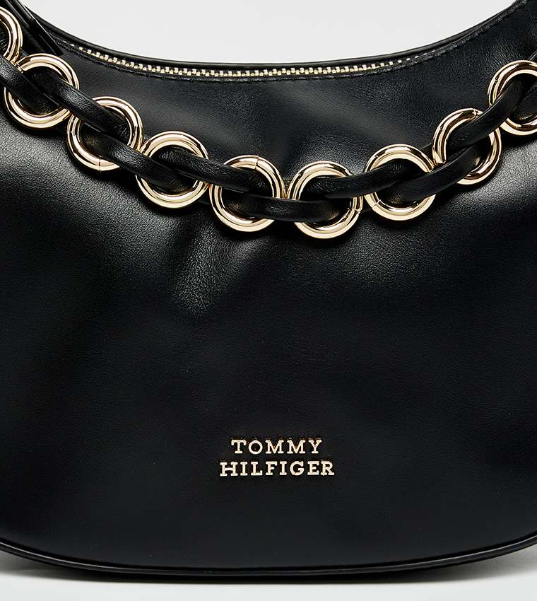 Textured Leather Shoulder Bag