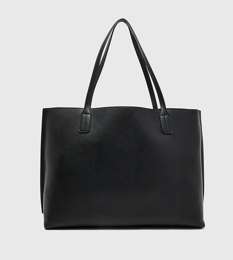 DISTINCT Textured Tote Bag with Pouch
