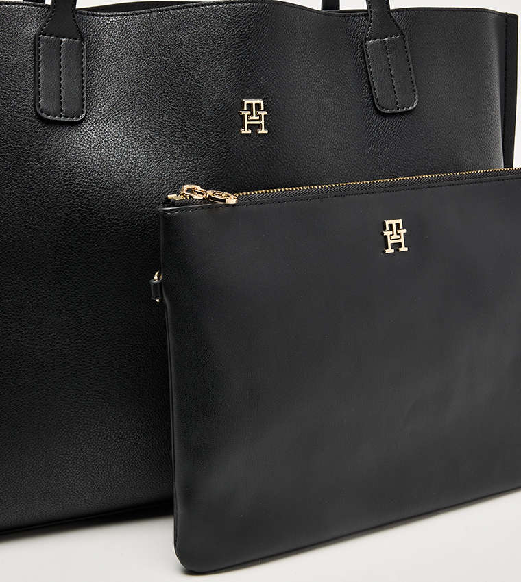 DISTINCT Textured Tote Bag with Pouch