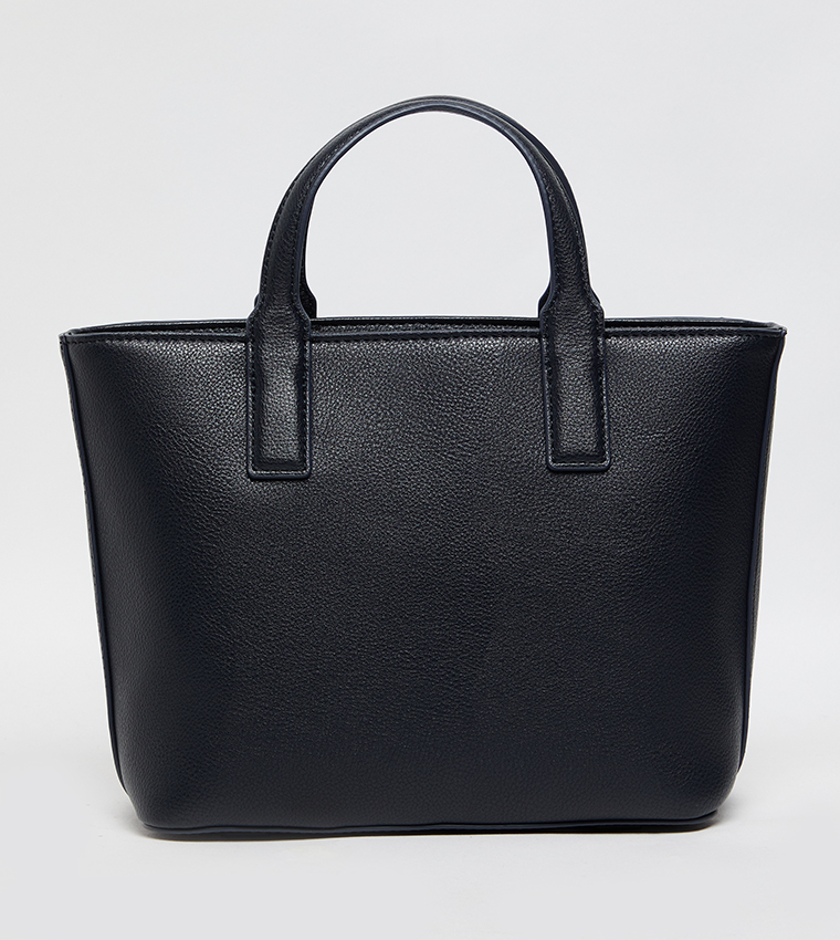 Logo Detail Zippered Satchel Bag