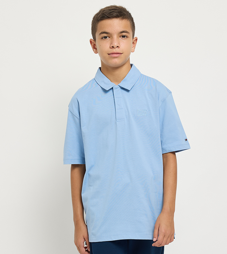 Logo Embroidered Short Sleeves Polo T-Shirt