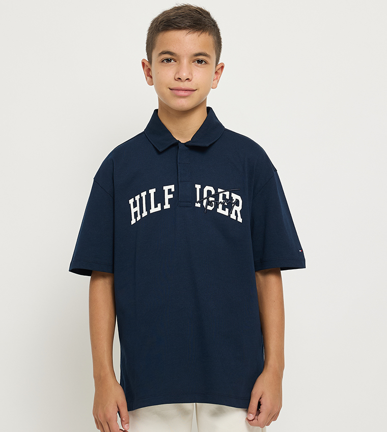 Logo Detail Short Sleeves Polo T-Shirt