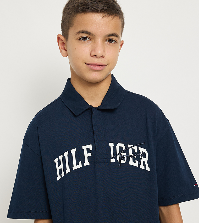 Logo Detail Short Sleeves Polo T-Shirt