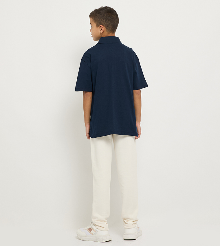 Logo Detail Short Sleeves Polo T-Shirt
