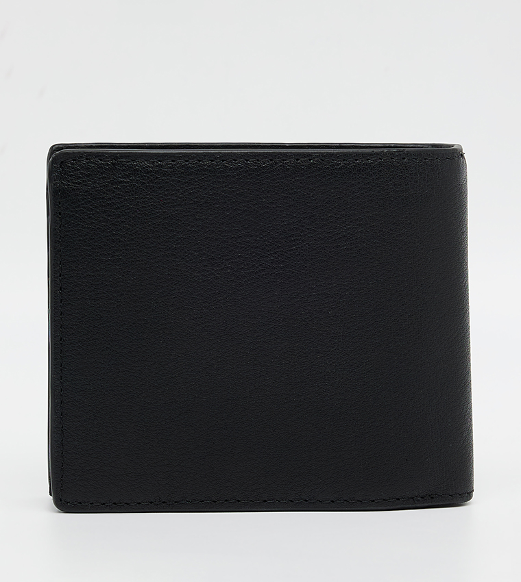 Textured Leather Bi-Fold Wallet
