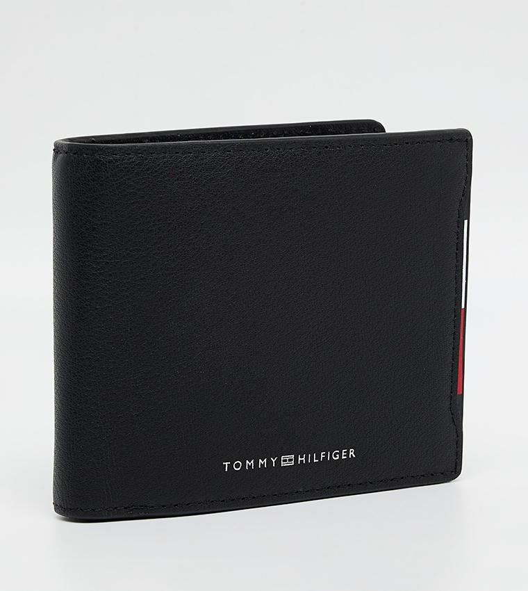 Textured Leather Bi-Fold Wallet