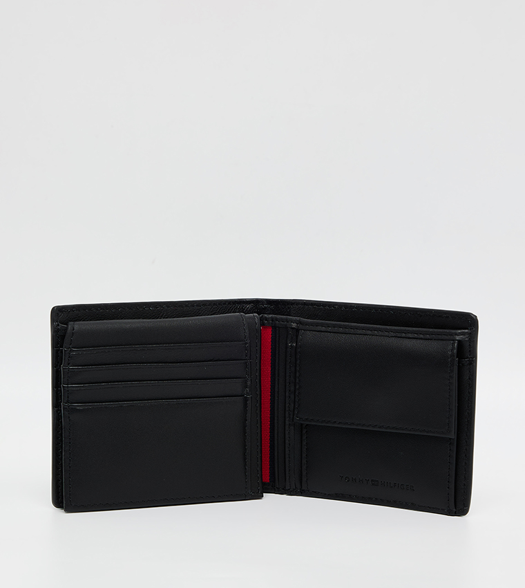 Textured Leather Bi-Fold Wallet