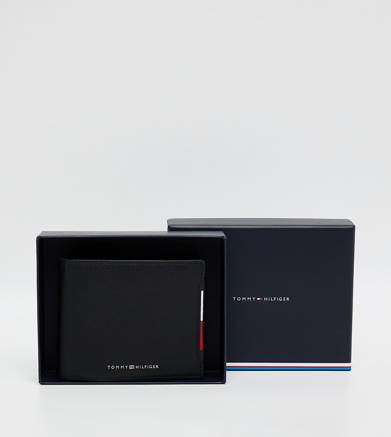 Textured Leather Bi-Fold Wallet