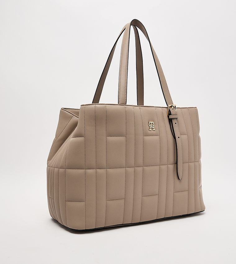 Quilted Shoulder Bag with Pouch