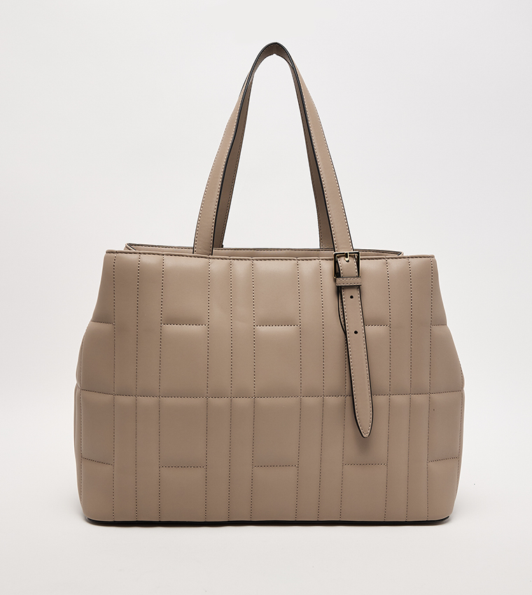 Quilted Shoulder Bag with Pouch