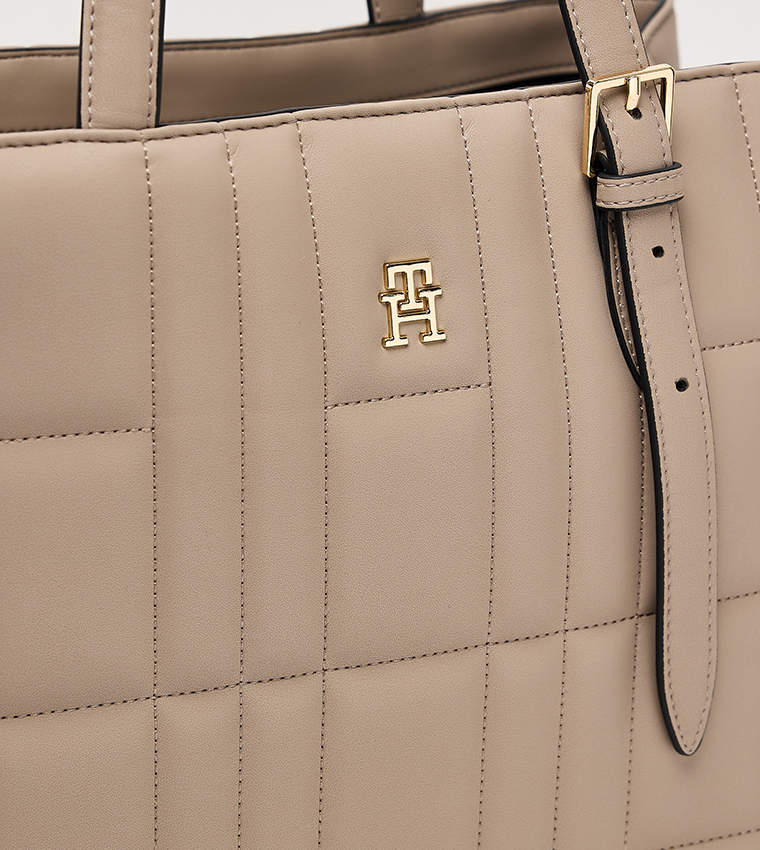 Quilted Shoulder Bag with Pouch