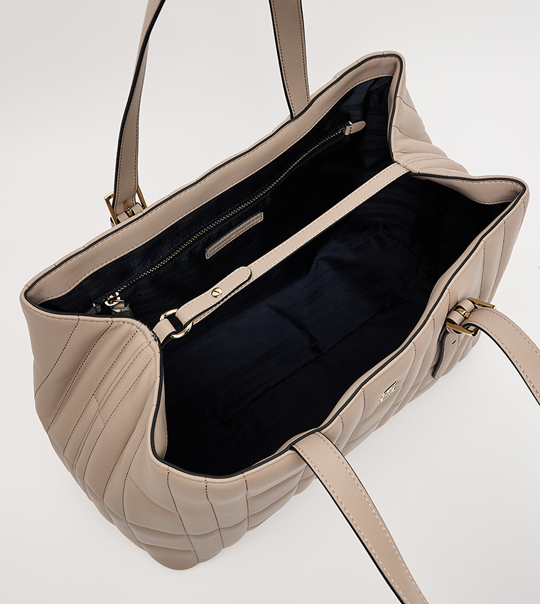 Quilted Shoulder Bag with Pouch