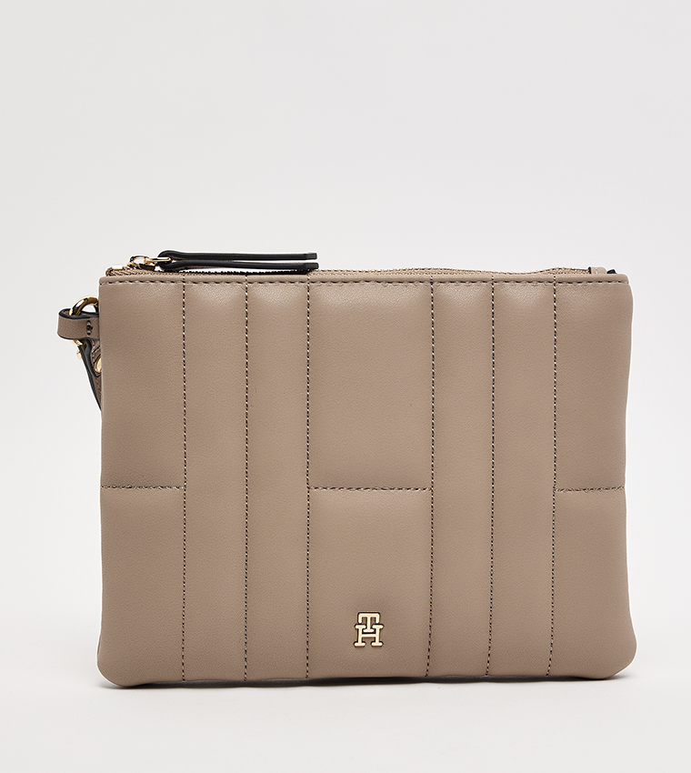 Quilted Shoulder Bag with Pouch