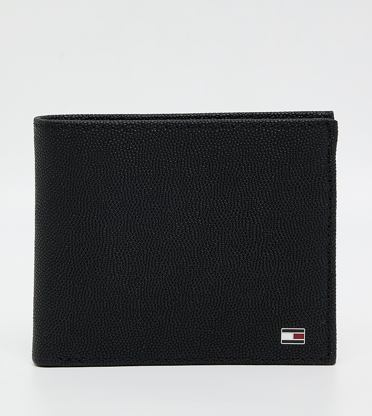 Textured Leather Bi-Fold Wallet