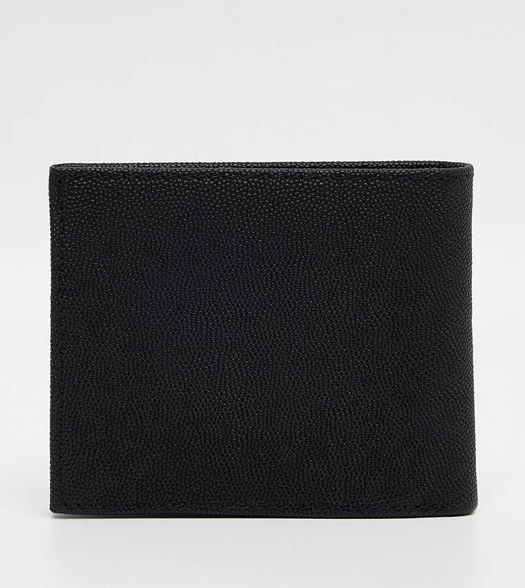 Textured Leather Bi-Fold Wallet