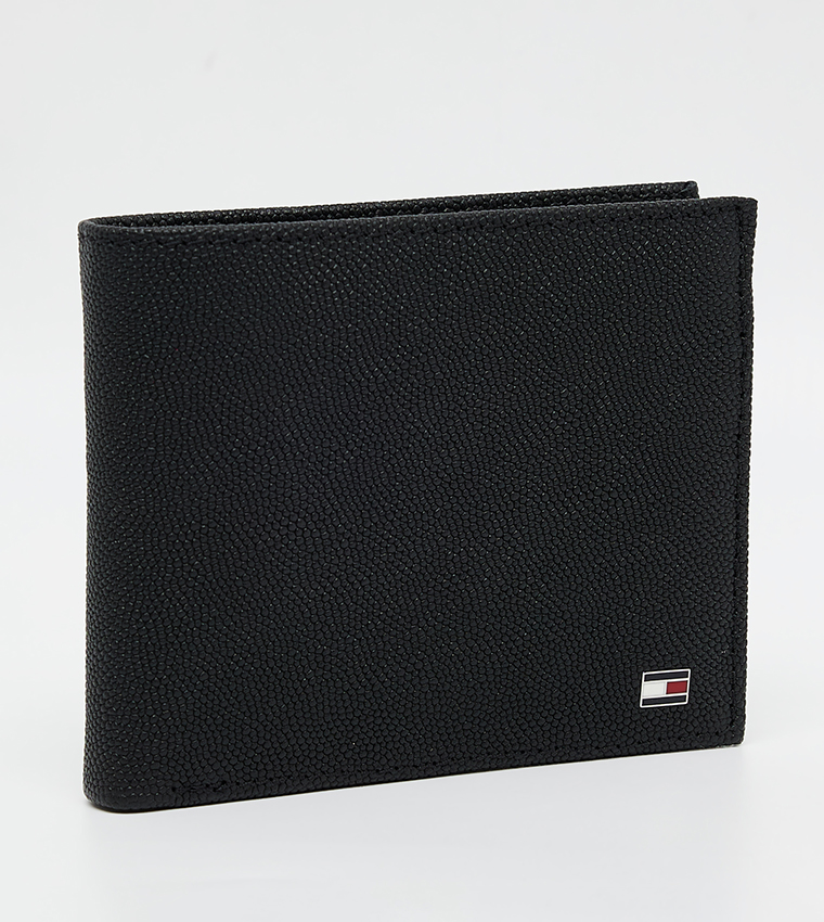 Textured Leather Bi-Fold Wallet