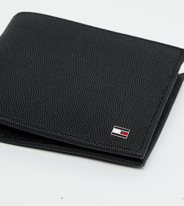 Textured Leather Bi-Fold Wallet
