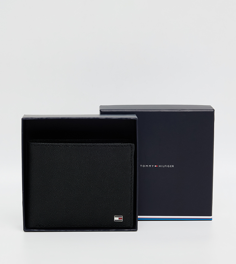 Textured Leather Bi-Fold Wallet