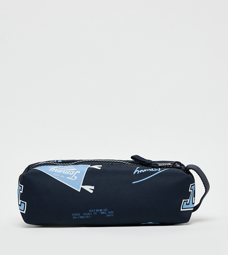 Logo Printed Zippered Pencil Case