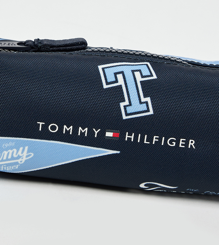 Logo Printed Zippered Pencil Case
