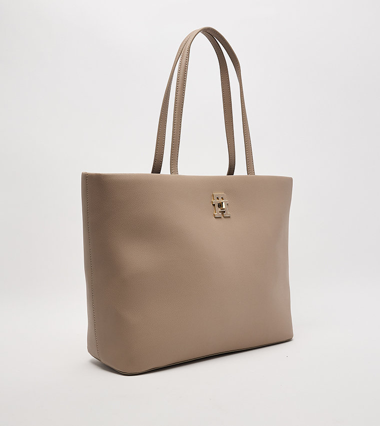 Monogram Zip-Closure Tote Bag
