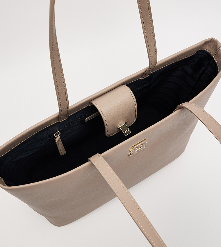Monogram Zip-Closure Tote Bag