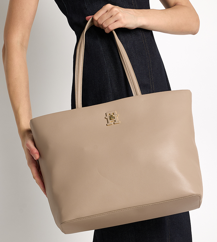 Monogram Zip-Closure Tote Bag
