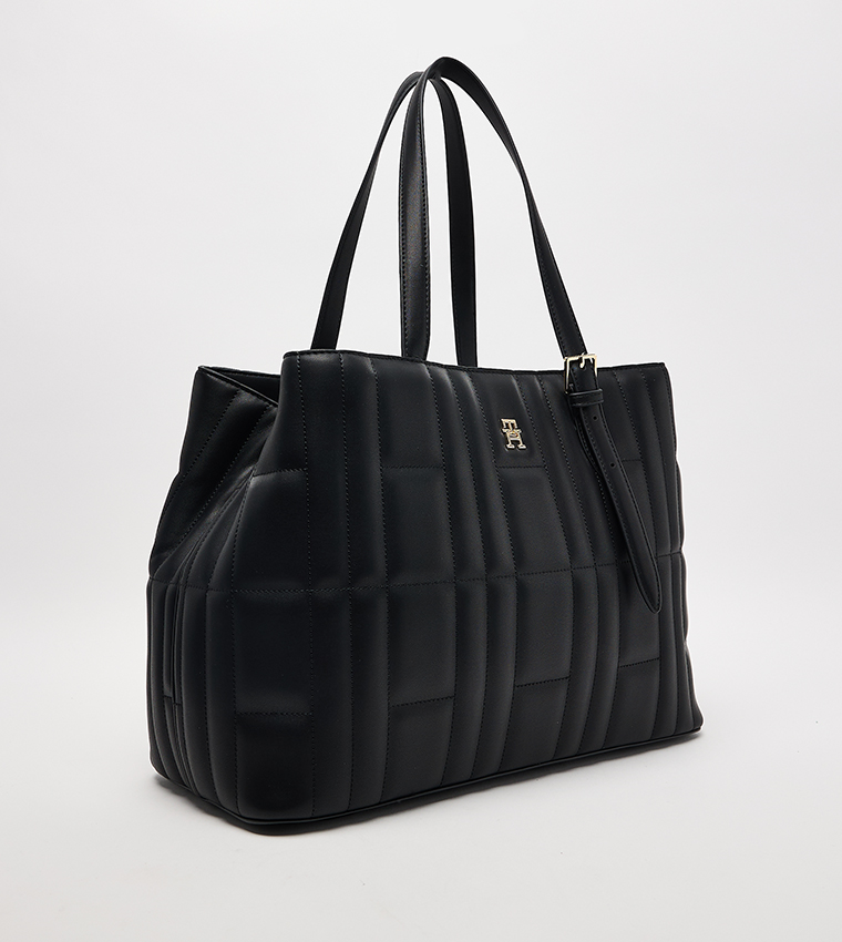 Quilted Shoulder Bag with Pouch