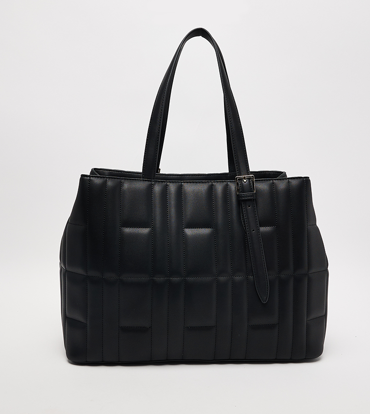Quilted Shoulder Bag with Pouch
