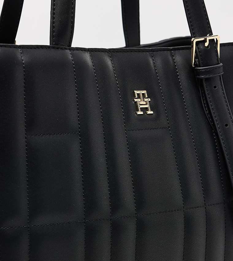Quilted Shoulder Bag with Pouch
