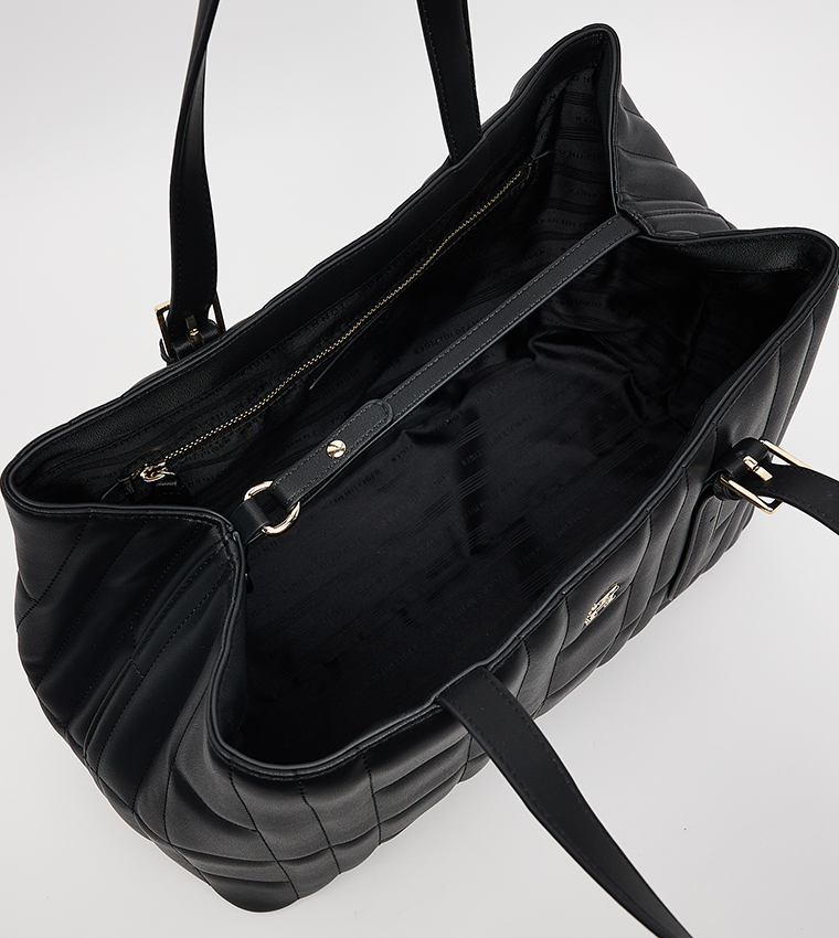 Quilted Shoulder Bag with Pouch