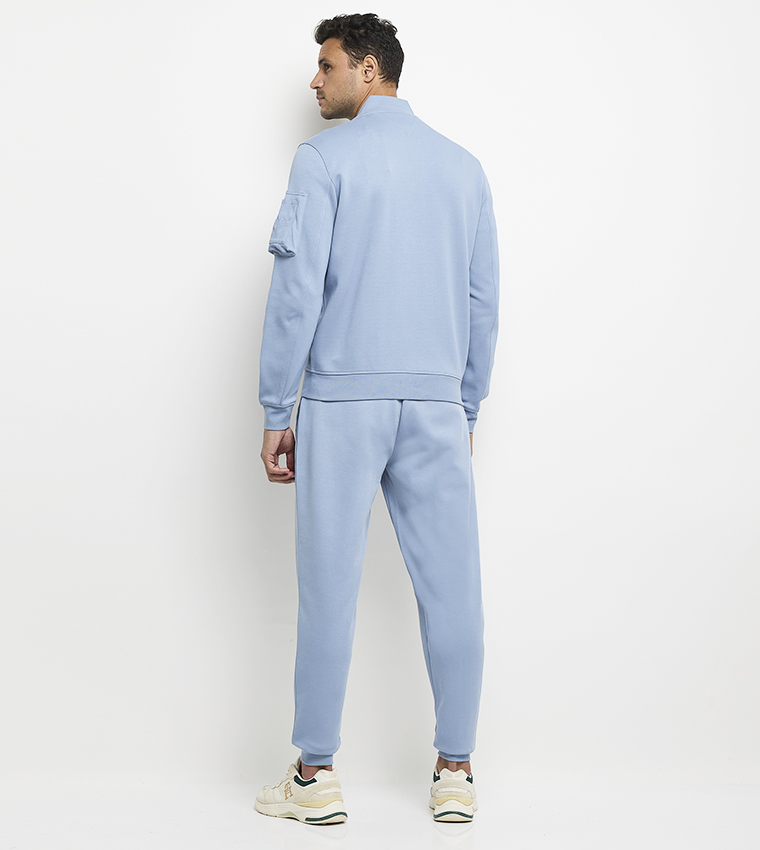 جاكيت بومبر بياقة واقفة وجيوب