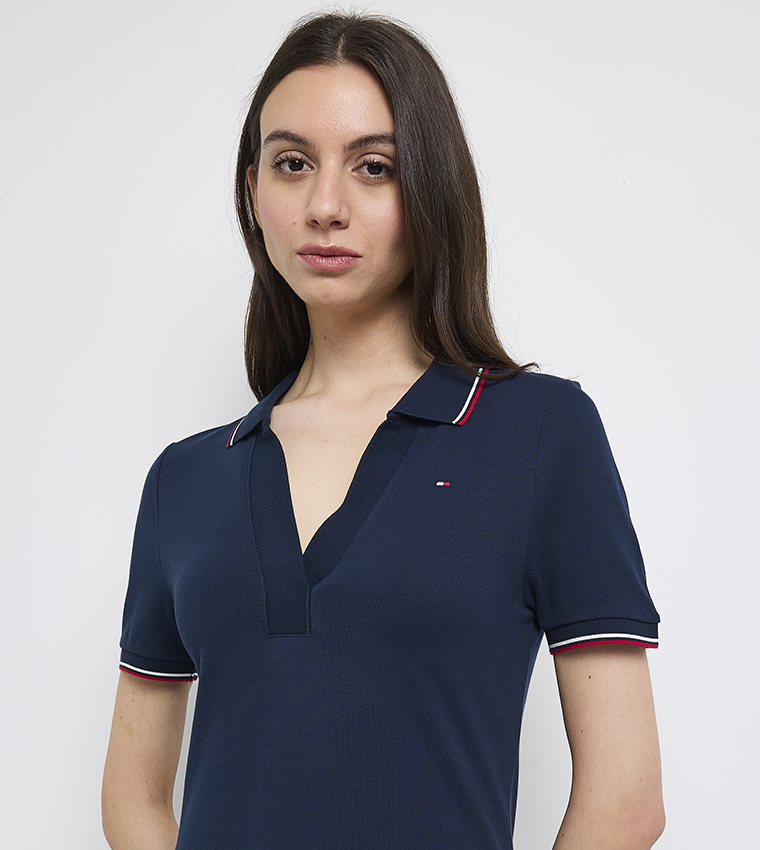 1985 Flag Detail Polo Dress