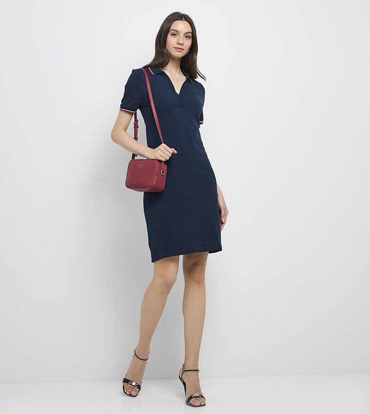 1985 Flag Detail Polo Dress