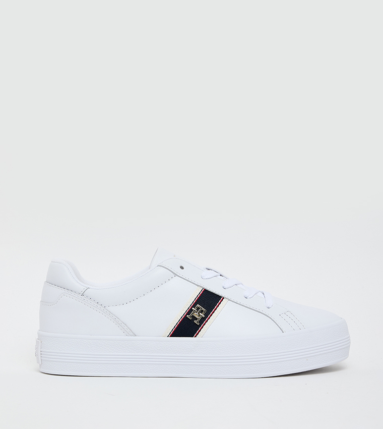 Monogram Detail Lace Up Sneakers